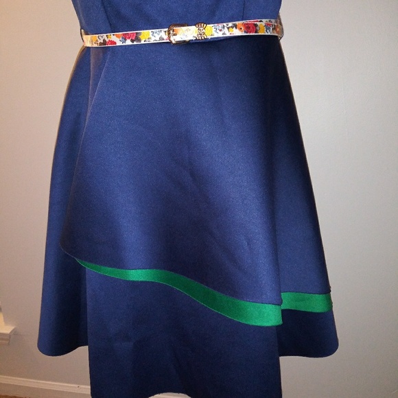 SOLD Blue/Green Fashion Dress - Picture 7 of 8